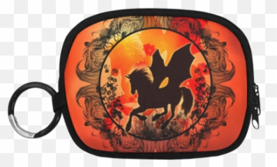 Wonderful Black Unicorn Silhouette Coin Purse Model 1605 Id D393818 - Zipper png