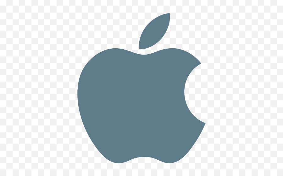 Apple Logo Social Media Icon - Blue Apple Logo Emoji Png,Apple ...