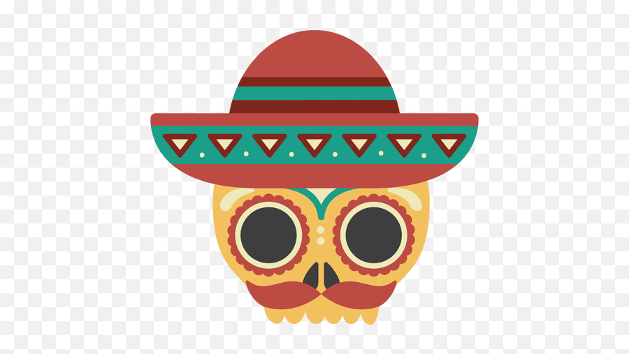 Download Free Png Skull With Sombrero Mask - Transparent Png Mexican Skull With Sombrero Png,Sombrero Transparent
