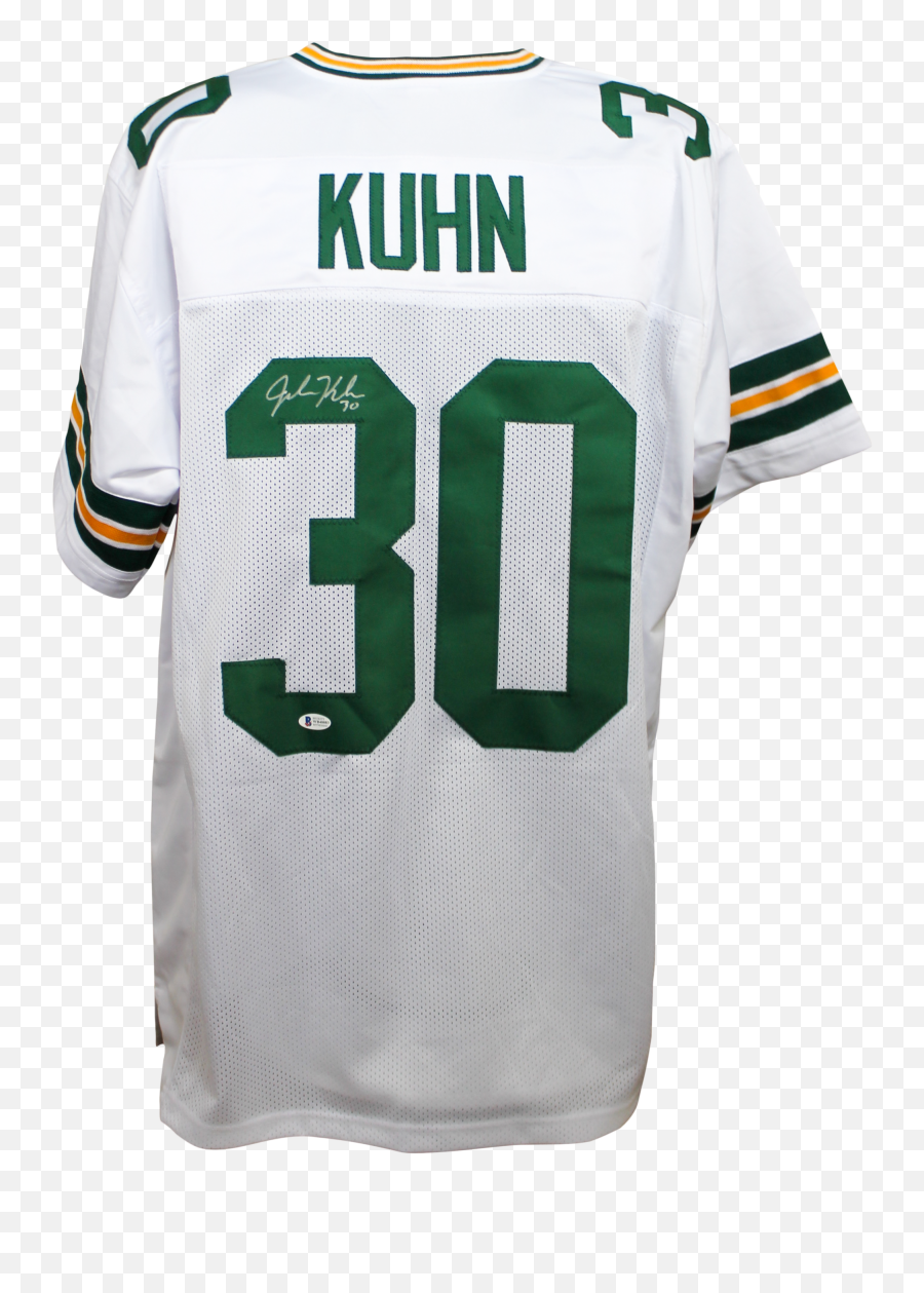 John Kuhn Green Bay Packers Signed White Custom Jersey Bas Coa - Short Sleeve Png,Green Bay Packers Png