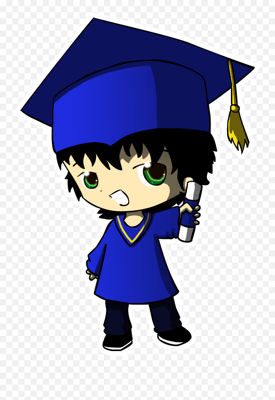 Anime Graduation Boy - Anime Graduation Png,Graduation Silhouette Png