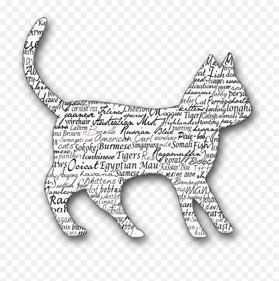 Download Cat Outline Png Image With No - Animal Figure,Cat Outline Png
