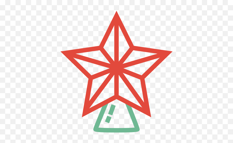 Icon Of Christmas Line Icons - Video Star Icon Aesthetic Png,Christmas Star Icon