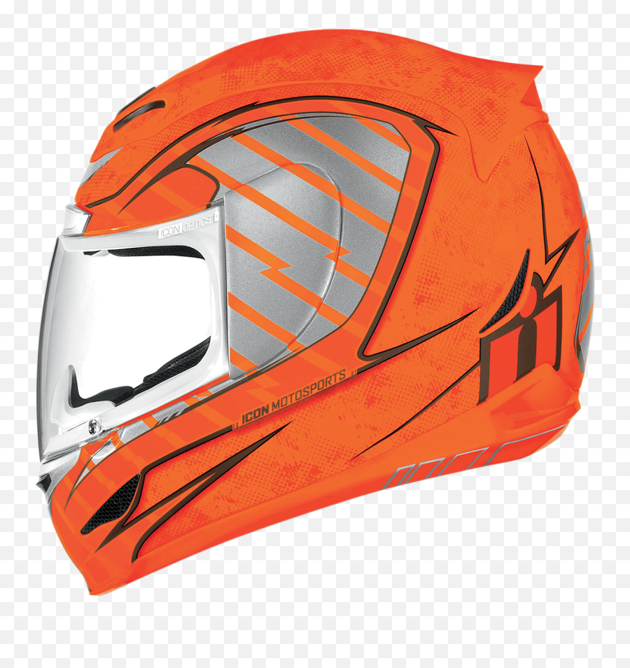 Motorcycle Riding Gear - Casco Integrale Arancione Fluo Png,Icon Airmada Hard Luck Helmet