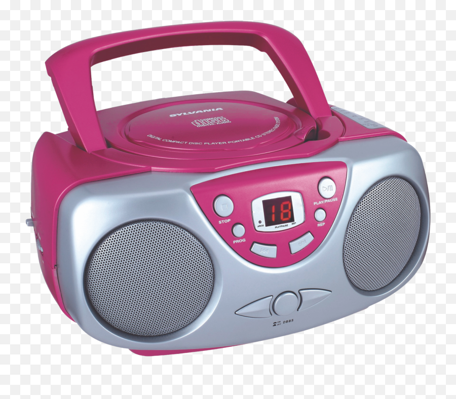 Sylvania Srcd243m Portable Cd Boom Box - Radio Sylvania Pink Png,Boom Box Icon