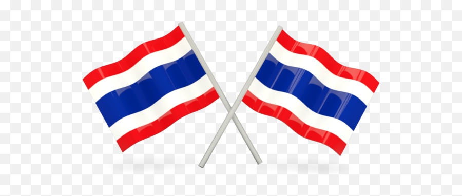 Two Wavy Flags - Icon Thai Flag Png,Thai Flag Icon