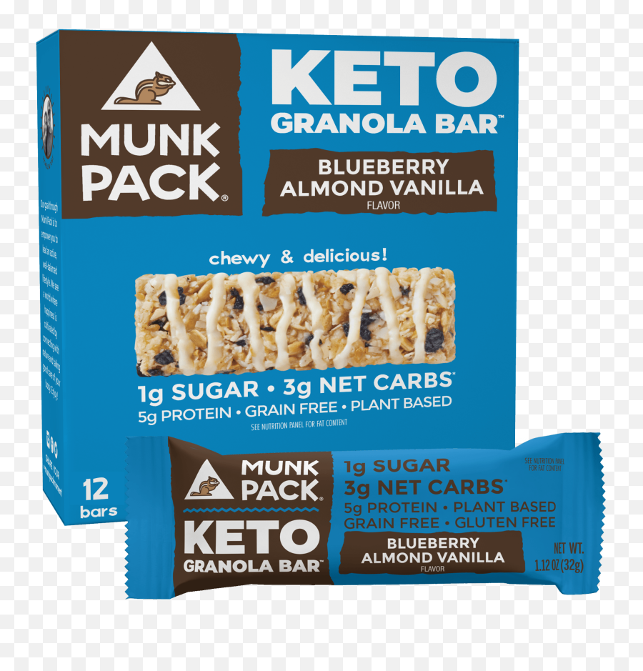 Blueberry Almond Vanilla Keto Granola - Munk Granola Keto Bar Png,Blueberry Text Icon