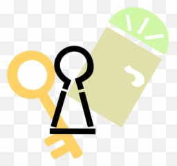 Vector Illustration Of Home Residence Door Lock Keyhole - Dot png