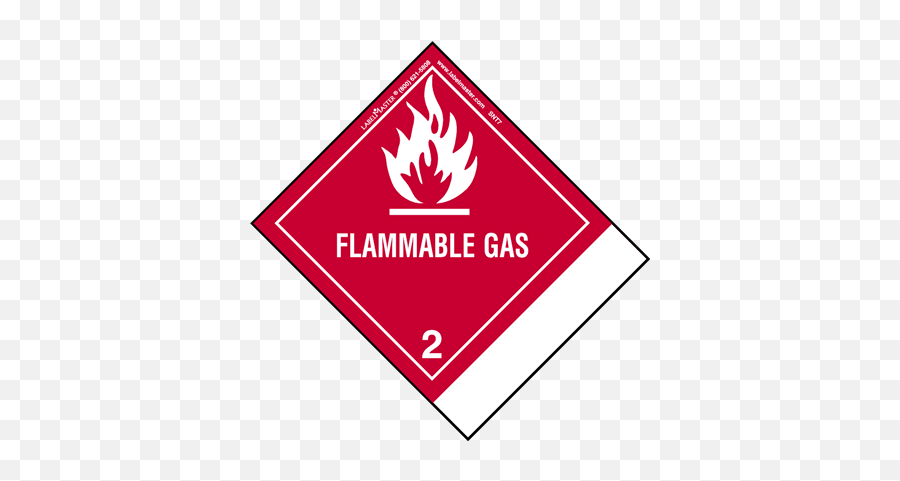 Flammable Gas Label Blank Paper Standard Tab - Class 3 Flammable Liquid Label Png,Red X On Battery Icon