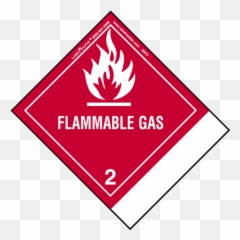 Flammable Gas Label Blank Paper Standard Tab - Class 3 Liquid png