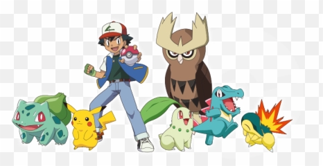 Pokémon 3 The Movie Official Website - Ash Chikoritq Cyndaquil And Totodile png