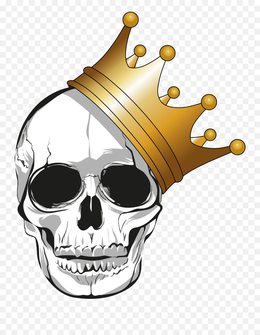 King Skull Png - Transparent Background Skull Clipart,Cartoon Skull Png -  free transparent png images 