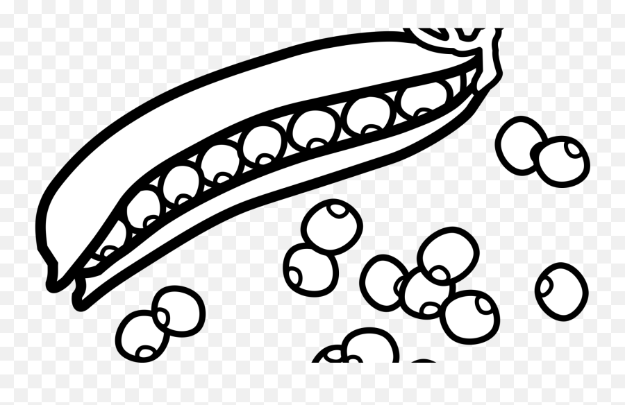 peas clipart black and white