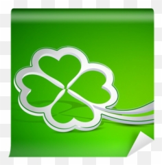 Wall Mural Four - leaf clover shape from paper PIXERSUS png
