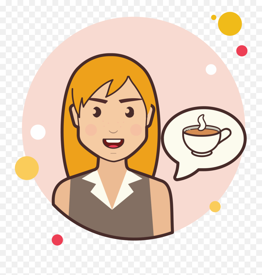 Download Girl And Coffee Cup Icon - Kid Question Png Png Question Icon,Question Png