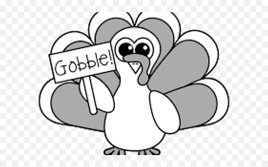Download Clipart Black And White Turkey - Cute Turkey Clipart Black And White Png,Turkey Clipart Png