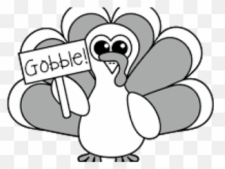 Download Clipart Black And White Turkey - Cute Turkey Clipart Black And White Png,Turkey Clipart Png