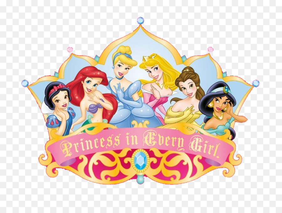 Disney Princess Transparent Background - Disney Princess In Crown Png,Disney Princess Logo