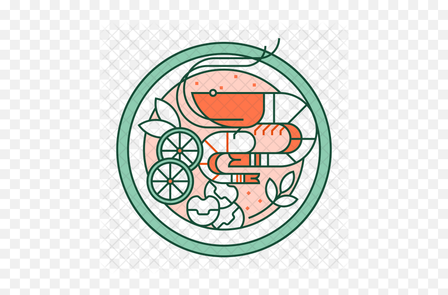Tom Yum Kung Icon Of Colored Outline - Romania Coat Of Arms Png,Yum Png