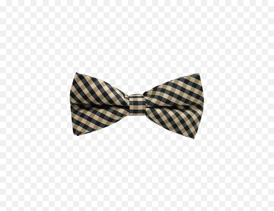 Hautebutch Tan And Black Checkered Bow Tie - Checkered Bowtie Png,Black Tie Png