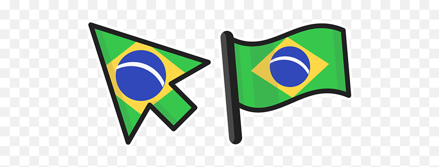 Brazil Flag Cursor U2013 Custom Browser Extension - Indian Flag Cursor Png,Brazil Flag Png