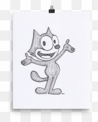 Felix The Cat Art Print U2014 Megan Yiu Illustration Png