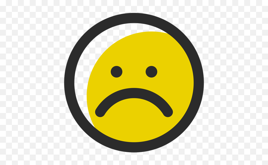 Sad Colored Stroke Emoticon - Transparent Png U0026 Svg Vector File Triste Png,Sad Face Emoji Png