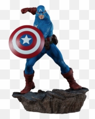 Marvel Captain America Statue By Sideshow Collectibles - Hd Shield png