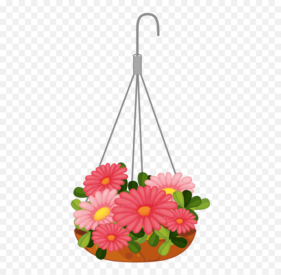 Hanging Flower Clipart Png - Hanging Baskets Clip Art,Hanging Plants Png