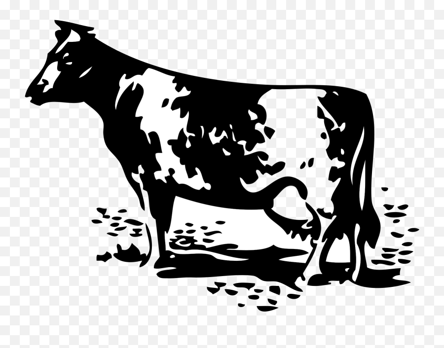 Standing Cow Clip Art - Barn Clipart Png,Cow Clipart Png