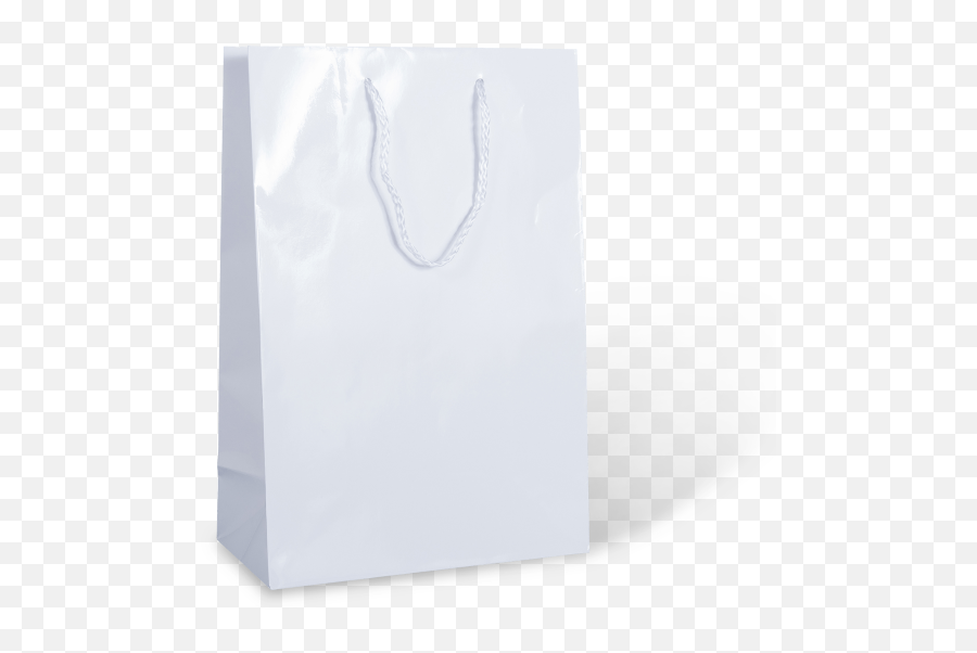 White Sorrento Gloss Rope Handle Bag - Paper Bag Png,Paper Bag Png