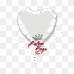 Large Silver Heart - png
