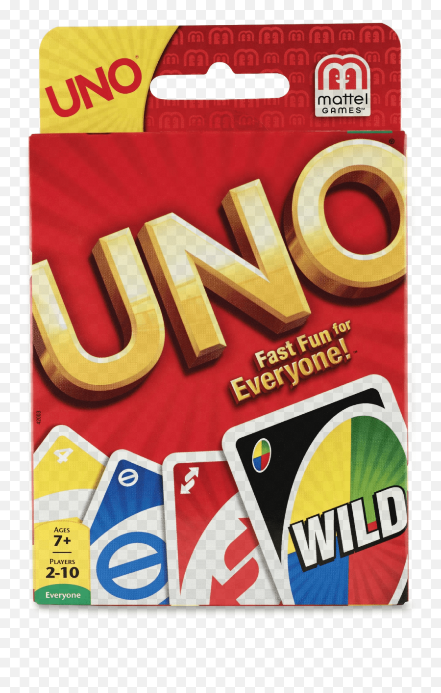 Uno Card Game Classic Fun Family Play Cards Small Deck Wild - Uno Card Box Png,Uno Cards Png