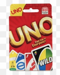 Uno Card Game Classic Fun Family Play Cards Small Deck Wild - Box Png