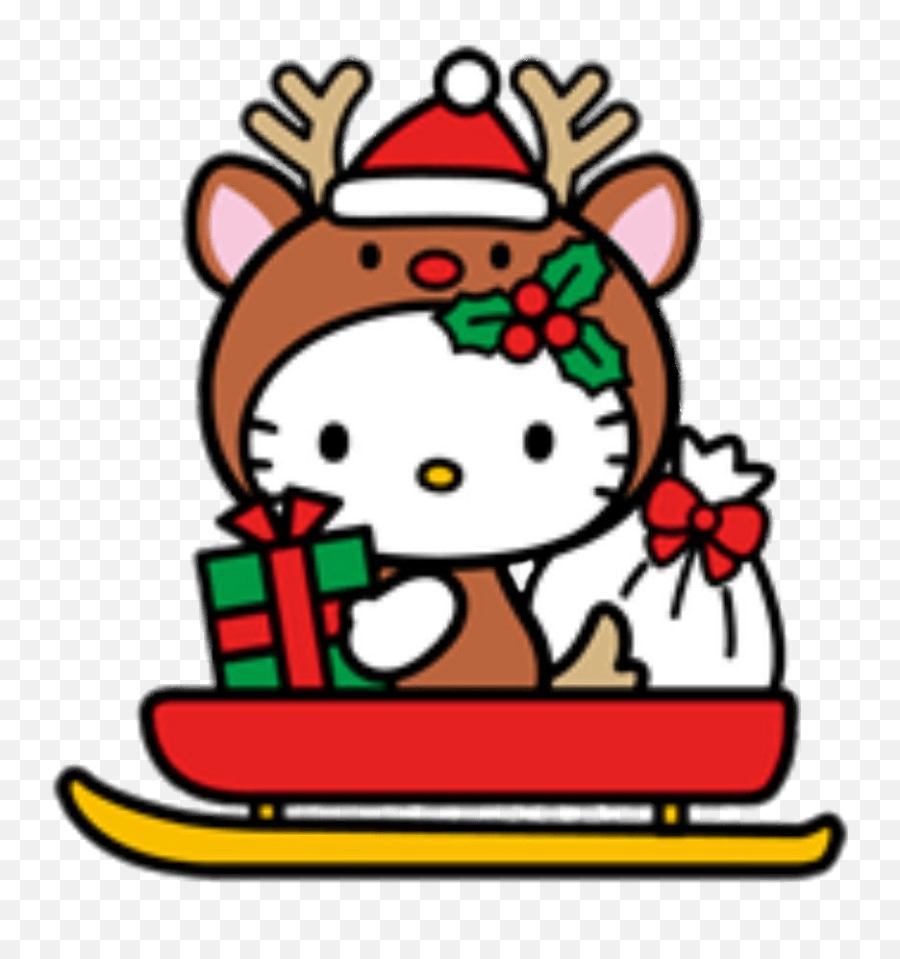 Hello Kitty Christmas Reindeer - Imagenes De Hello Kitty Navidad Png,Christmas Reindeer Png