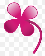 Four - Pink Clover Leaf png
