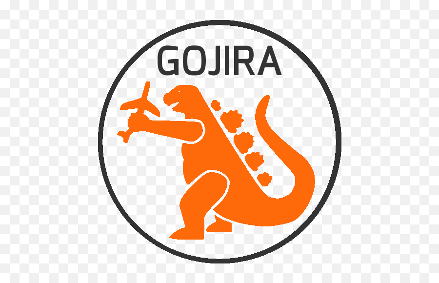 Gojira - Stencil Godzilla Png,Gojira Logo