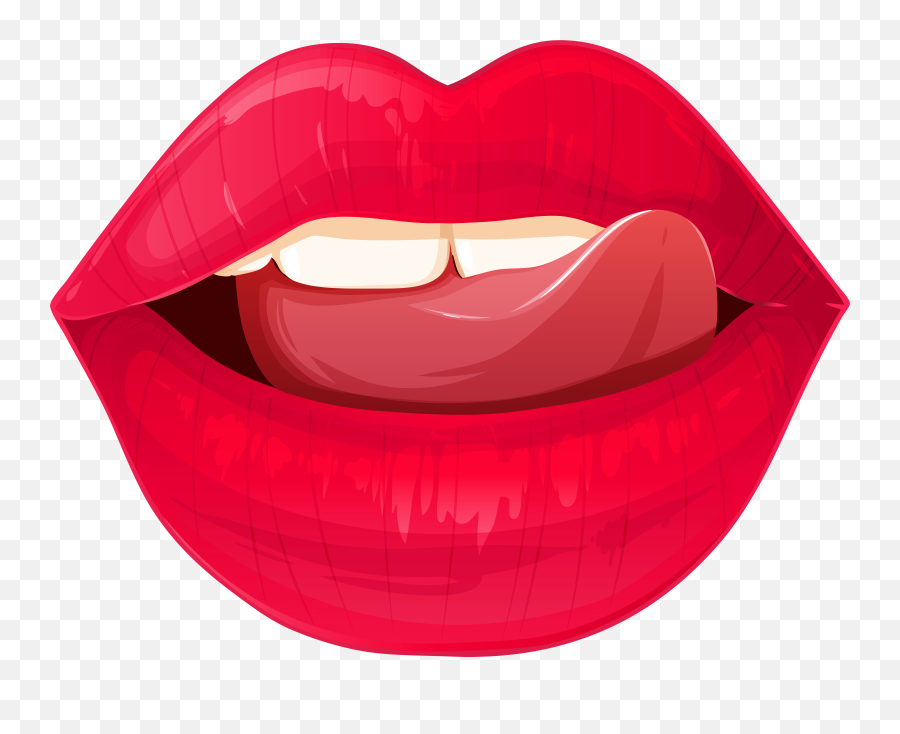 Lip Kiss Clip Art Png Tongue Transparent