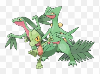 Top 6 Grass Starters In Pokémon - Pokemon Sceptile Png,Sceptile Png