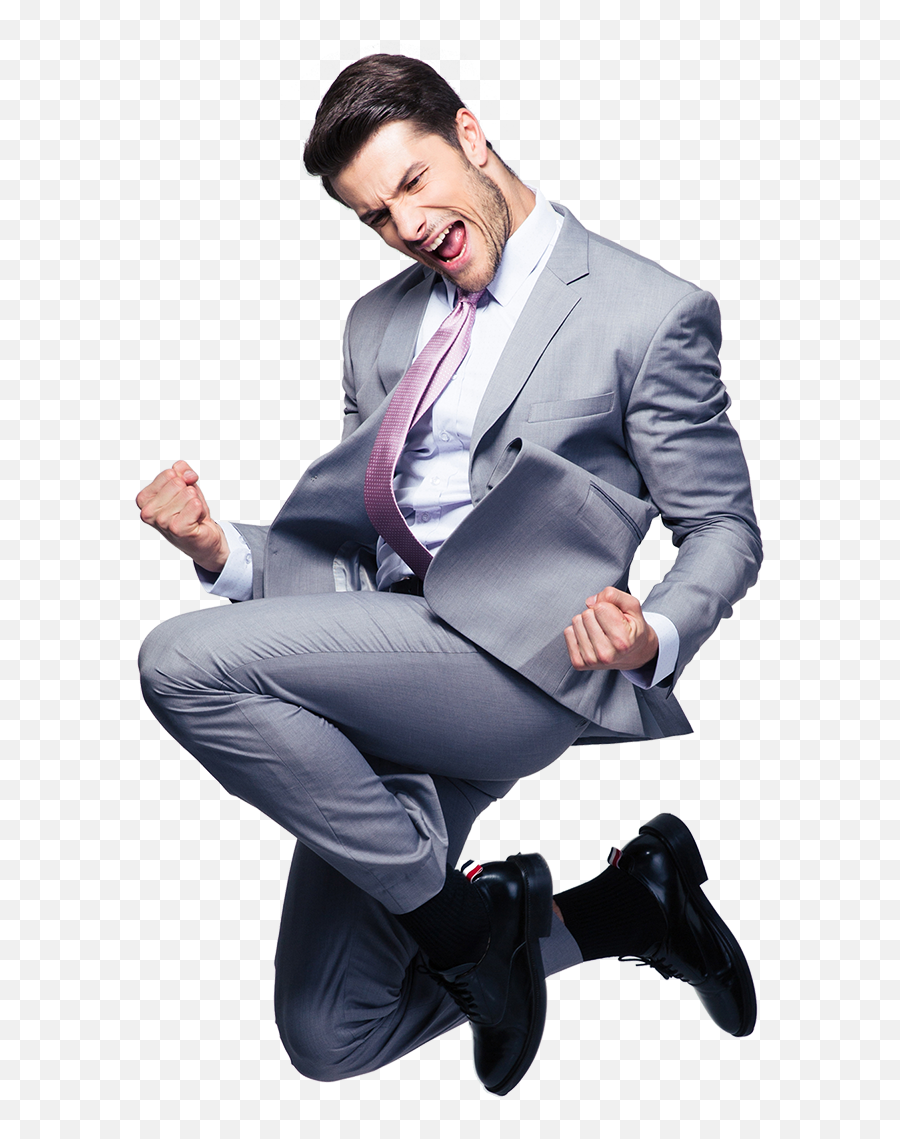 Man Using Computer Png Transparent Computerpng - Man Jumping For Joy,Person Png