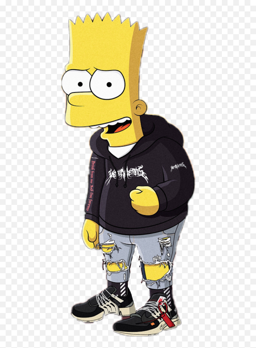 Hypebeast Png - Bart Simpson Simpsons Yeezy Hoodie Bart Simpson In A Hoodie Drawing,Bart Simpson Png