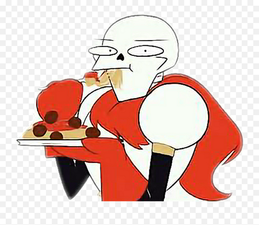 Papyrus Sticker - Papyrus Undertale Gif Clipart Full Size Papyrus Undertale Eating Spaghetti Png,Undertale Papyrus Png
