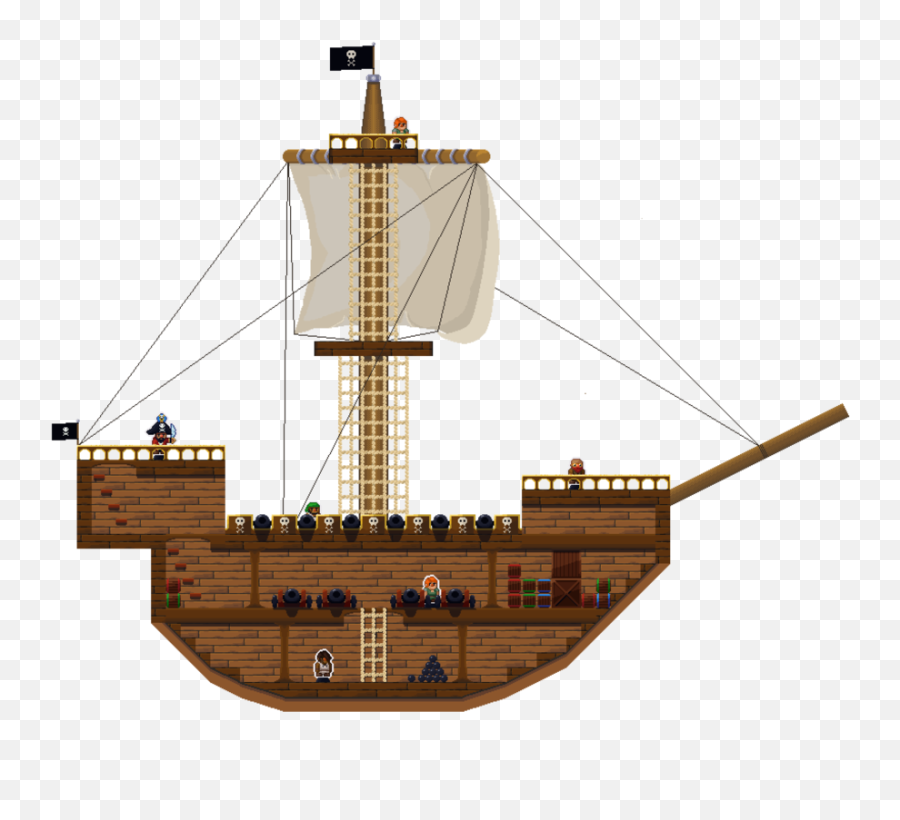 235 - Pirate Ship Pixel Art Png,Pirate Ship Transparent Background