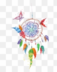 Download Free Dreamcatcher Color Watercolor Euclidean Vector - Colorful Dreamcatcher Png,Dream Catcher Png
