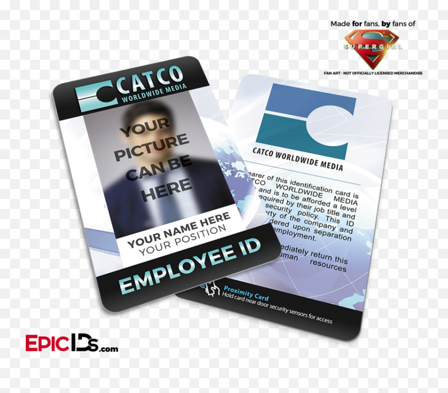 Download Hd Catco Worldwide Media U0027supergirlu0027 Employee Id - Catco Custom Deo Id Png,Supergirl Icon