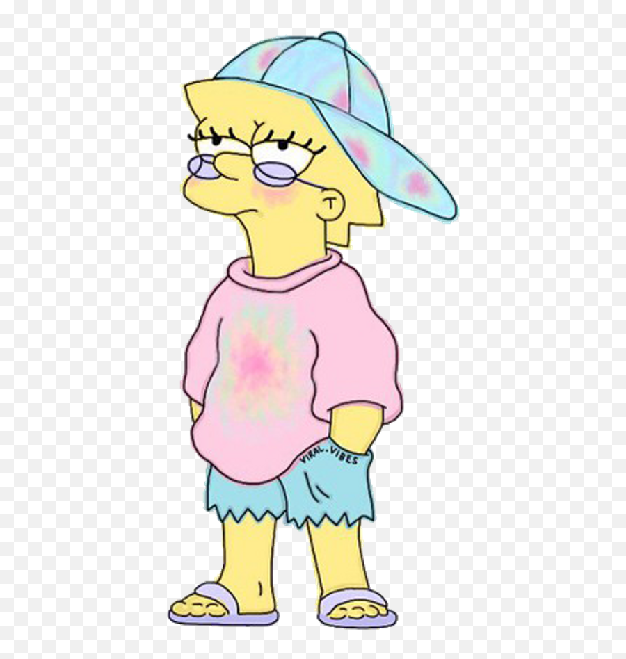 Png Edit Freetoedit Tumblr Overlay Lisa - Aesthetic Lisa Simpson Drawing,Lisa Simpson Png