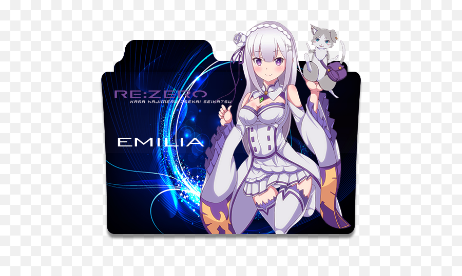 Emilia Re Zero Icon - Emilia Re Zero Windows Folder Png,Re Zero Folder Icon