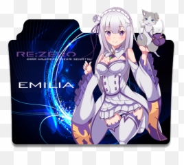 Emilia Re Zero Icon - Windows Folder png