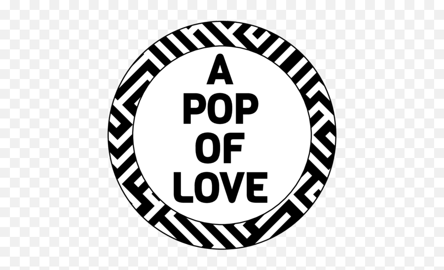 A Pop Of Love Popcorn Favor Label - Chevron Round Mirror 42 Png,Icon Pop Brand Answers