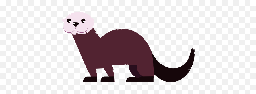 Otter Fur Muzzle Tail Rounded Flat Transparent Png U0026 Svg Vector - Animal Figure,Weasel Icon